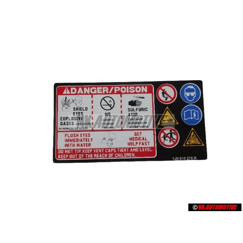 VW Original Hinweisschild - 1J0010278R