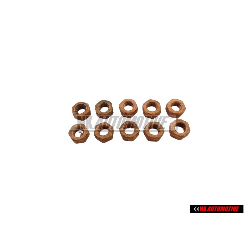 10x VW Original Sechskantmutter - N 01100822