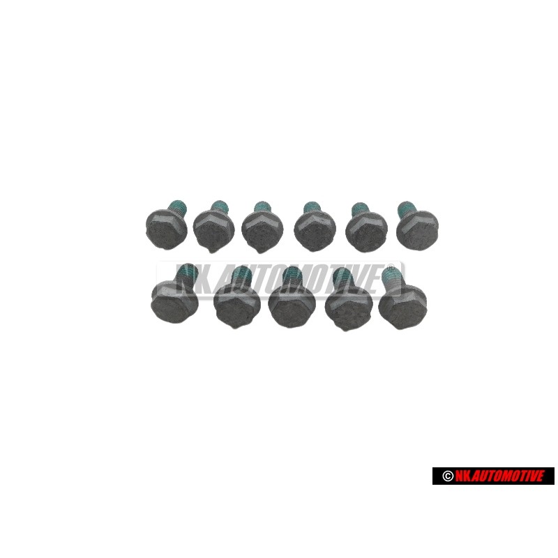 11x VW Original Sechskantbundschraube - N 90063904