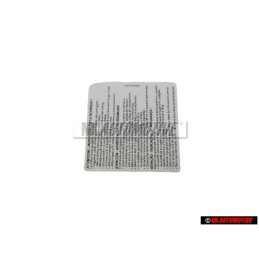 VW Original Kennschild -Achtung- Sicherheitshinweise - 1T0010342R