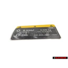 Audi Original Kennschild für Klimaanlage - 8W0010515B