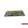 Audi Original Kennschild für Klimaanlage - 8W0010515B