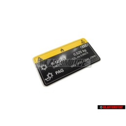 Audi Original Kennschild für Klimaanlage - 8W0010515B