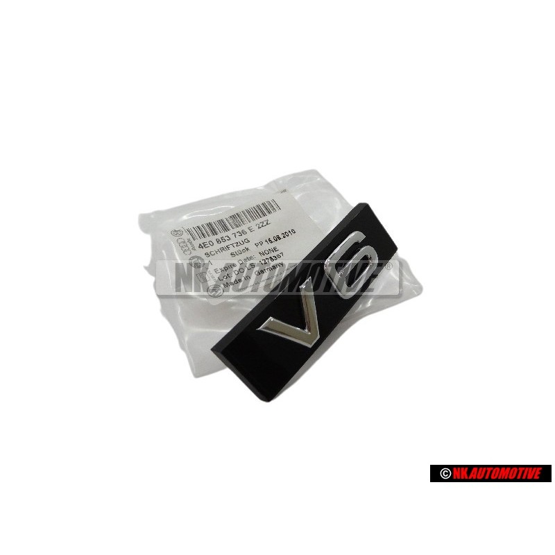 Audi Original V6 Vorne Kühlergrill Emblem Schriftzug - 4E0853736E 2ZZ