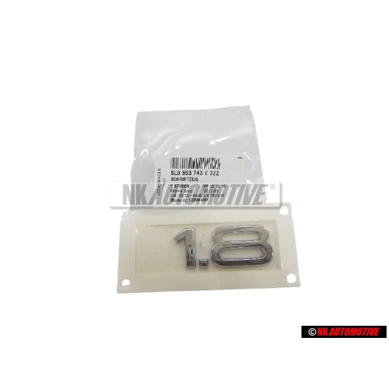 Audi Original 1.8 Hinten Schriftzug Emblem Logo Chrom - 8L0853743E 2ZZ