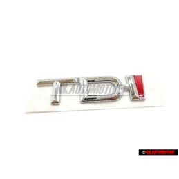 Audi Original TDI Hinten Schriftzug Emblem Logo Chrom Rot - 4A9853737 2ZZ