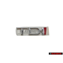 Audi Original TDI Hinten Schriftzug Emblem Logo Chrom Rot - 8D5853737C 2ZZ