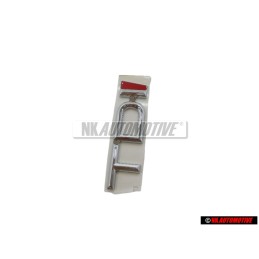 Audi Original TDI Hinten Schriftzug Emblem Logo Chrom Rot - 8D5853737C 2ZZ