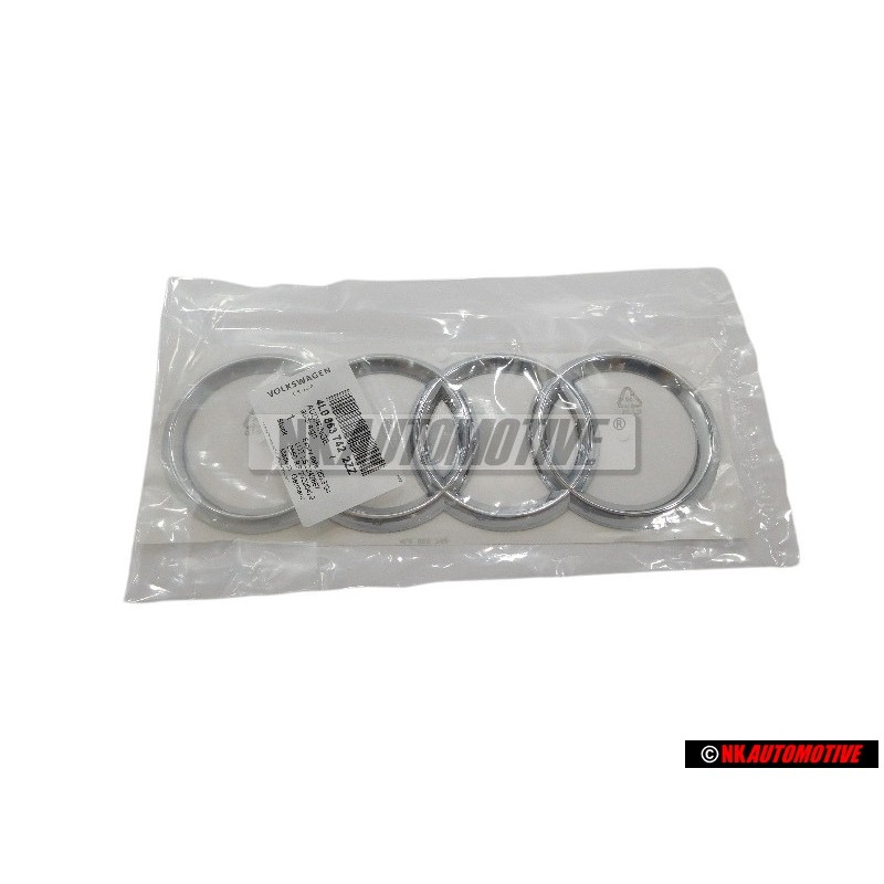 Audi Original Ringe Hinten Schriftzug Emblem Logo Zeichen Chrom - 4L0853742 2ZZ