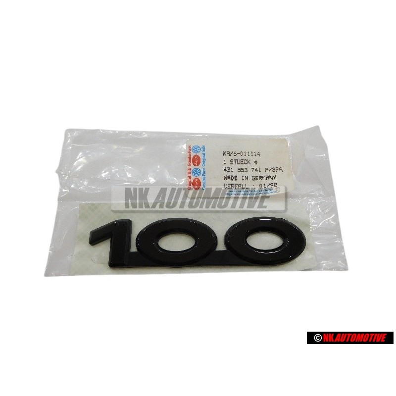 Audi Original 100 Hinten Schriftzug Emblem Logo Schwarz - 431853741A 2FA
