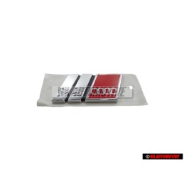 Audi Original S4 Hinten Schriftzug Emblem Logo Chrom Rot - 8D5853737G 2ZZ