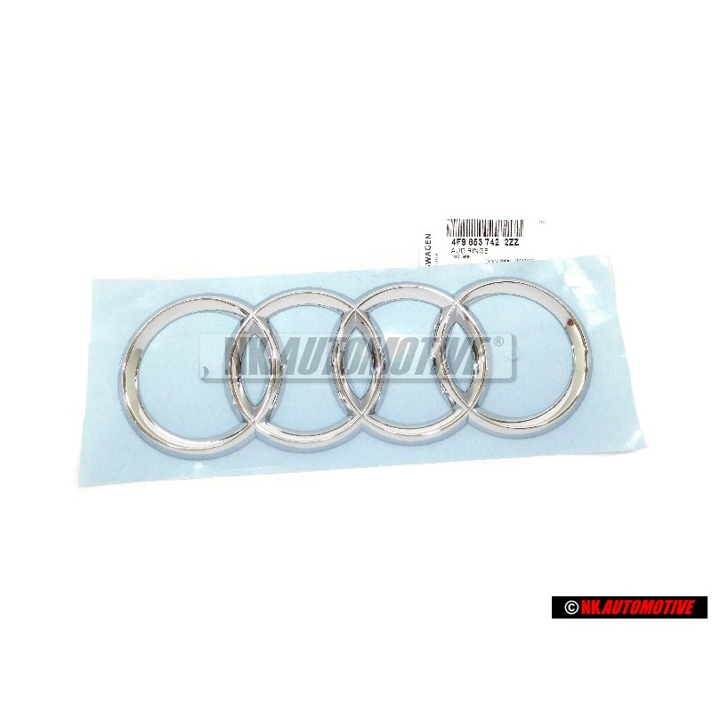 Audi Original Ringe Hinten Schriftzug Emblem Logo Zeichen Chrom - 4F9853742 2ZZ
