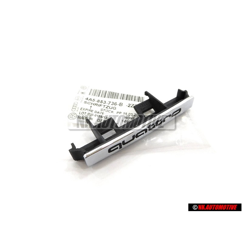 Audi Original QUATTRO Vorne Kühlergrill Emblem Schriftzug Chrom - 4A5853736B 2ZZ