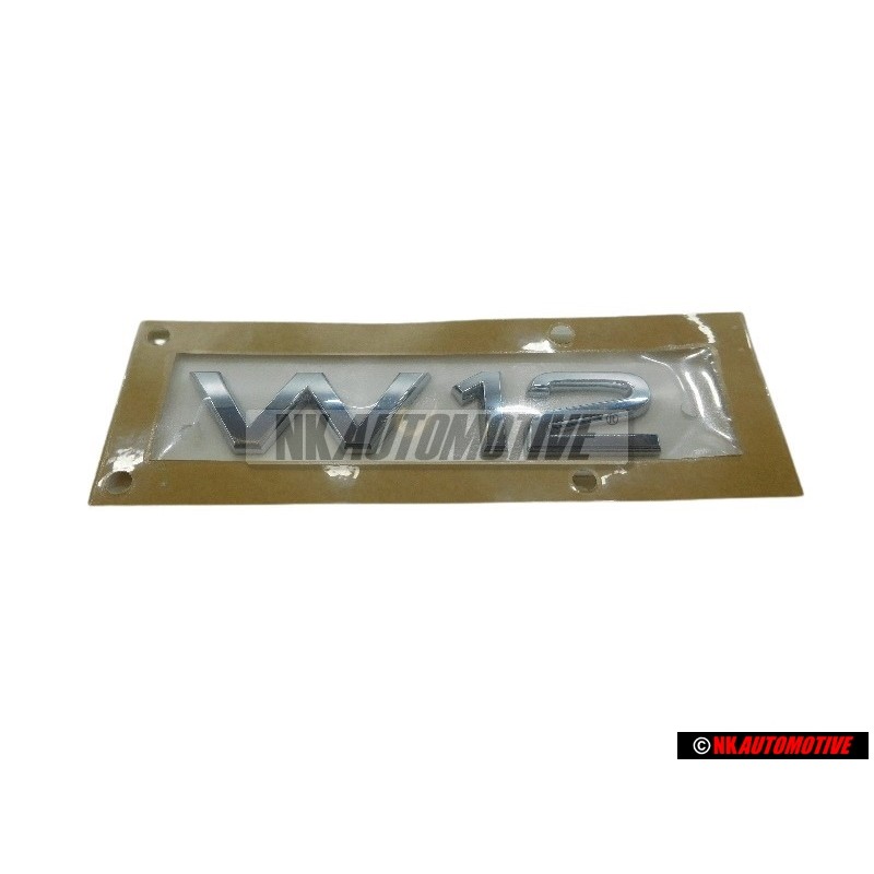 Audi Original W12 Hinten Schriftzug Emblem Logo Chrom - 4E0853743T 2ZZ