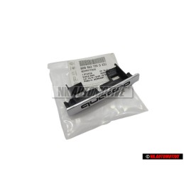 Audi Original QUATTRO Vorne Kühlergrill Emblem Schriftzug Chrom - 8D0853736D 2ZZ