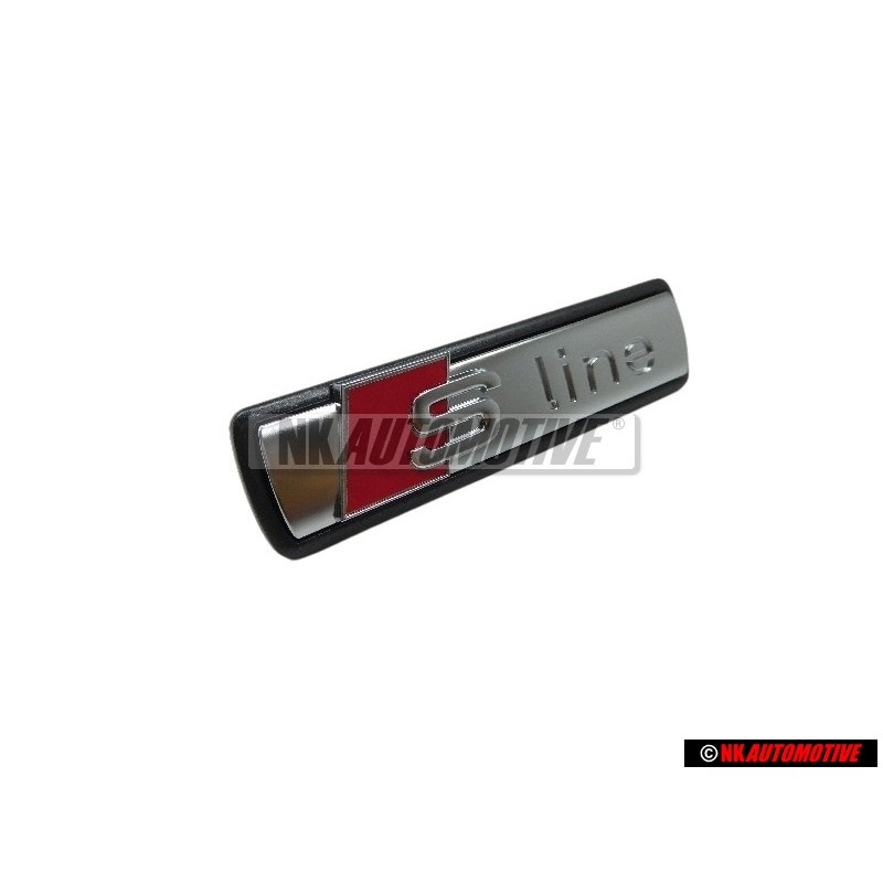 Audi Original S-LINE Vorne Kühlergrill Emblem Schriftzug Chrom - 4F0853736A 2ZZ