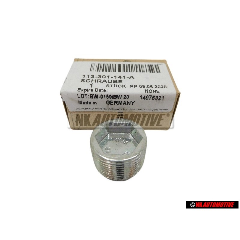 VW Original Ölablassschraube, Magnetisch - 113301141A