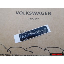 VW Original Typschild - 1C0000279