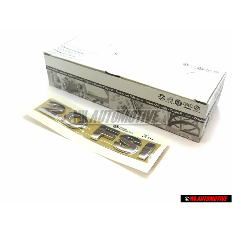 VW Original 2.0 FSI Hinten Schriftzug Emblem Logo Chrom - 1K0853675G 739