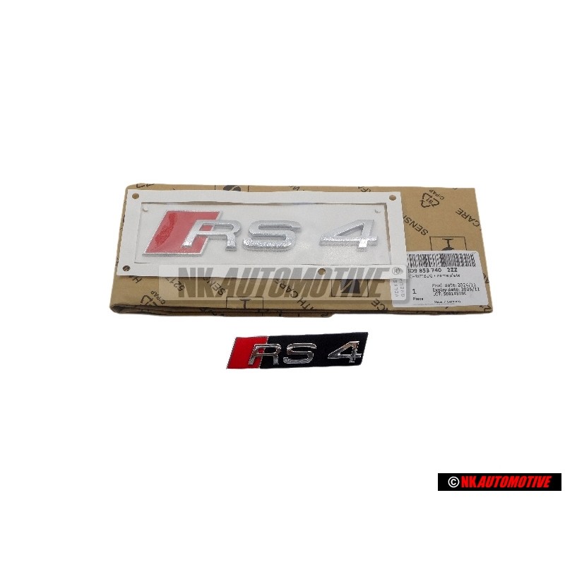 Audi Original SET Zeichen Logo Schriftzug Emblem Vorne & Hinten - RS4 B5 (8D)