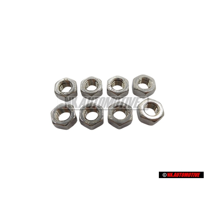 8x VW Original Sechskantmutter - N 01100627