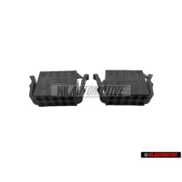 2x VW Original Flachkontaktgehäuse Mit Kontaktverriegelung - 191972725