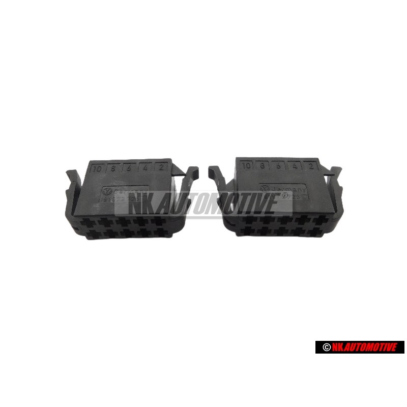 2x VW Original Flachkontaktgehäuse Mit Kontaktverriegelung - 191972725