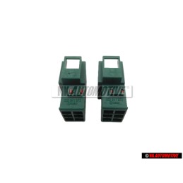 2x VW Original Flachkontaktgehäuse Mit Kontaktverriegelung - 333941973