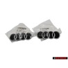 2x Audi Original Ringe Schriftzug Emblem Logo für Motorabdeckung - 07C103960