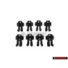 8x Audi Original Clip Halte Klammer Fensterschachtabdichtung - 811853329E