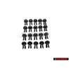 20x Audi Original Clip Halte Klammer Fensterschachtabdichtung - 811853329E