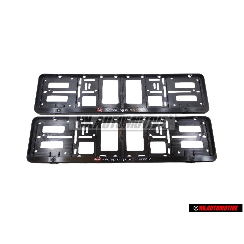 2x Audi Original Kennzeichenhalter Vorsprung Durch Technik - A16-2285