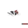 VW Original V5 Vorne Kühlergrill Emblem Schriftzug Chrom Rot - 1J5853679D GQF