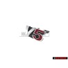 VW Original V5 Vorne Kühlergrill Emblem Schriftzug Chrom Rot - 1J5853679D GQF