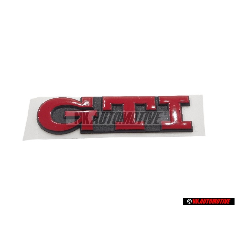VW Original GTI Hinten Schriftzug Emblem Logo Rot Golf 3 - 1H6853687AJQN5