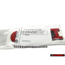 VW Original GTI Hinten Schriftzug Emblem Logo Rot Golf 3 - 1H6853687AJQN5