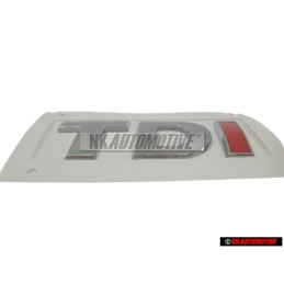 VW Original TDI Hinten Schriftzug Emblem Logo Chrom Rot - 2H0853675B GQF