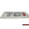 VW Original TDI Hinten Schriftzug Emblem Logo Chrom Rot - 2H0853675B GQF