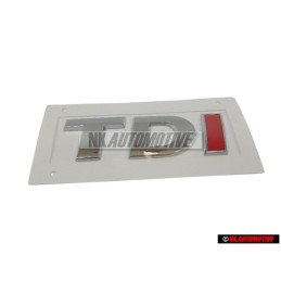 VW Original TDI Hinten Schriftzug Emblem Logo Chrom Rot - 2H0853675B GQF