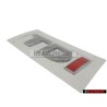 VW Original TDI Hinten Schriftzug Emblem Logo Chrom Rot - 2H0853675B GQF
