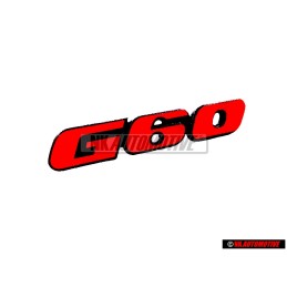 VW Original G60 Vorne Kühlergrill Emblem Schriftzug Rot - 535853679 QN5