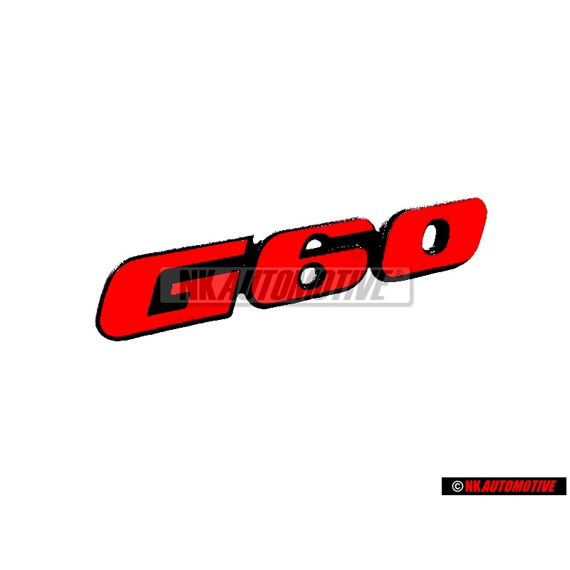 VW Original G60 Vorne Kühlergrill Emblem Schriftzug Rot - 535853679 QN5