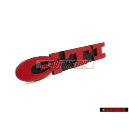 VW Original GTI Vorne Kühlergrill Emblem Schriftzug Rot - 1H6853679E QN5