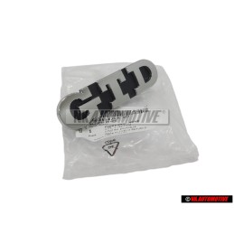 VW Original GTD Vorne Kühlergrill Emblem Schriftzug Chrom - 5G0853679R IDJ