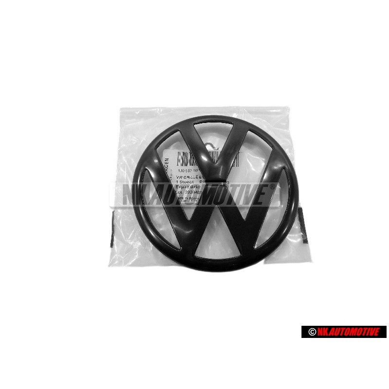 VW Original Vorne Kühlergrill Emblem Logo Zeichen Schwarz - 1J0853601A 041