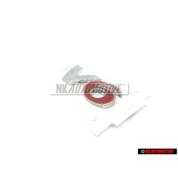 VW Original V6 Hinten Schriftzug Emblem Logo Chrom Rot Golf 4 - 1J0853675AAGQF