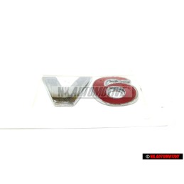 VW Original V6 Hinten Schriftzug Emblem Logo Chrom Rot Golf 4 - 1J0853675AAGQF