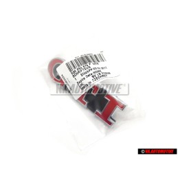 VW Original Golf 7 GTI Vorne Kühlergrill Emblem Schriftzug Rot - 5G0853679P WYR
