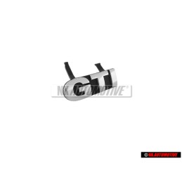 VW Original GTI Vorne Kühlergrill Emblem Schriftzug Chrom - 6E0853679D PWV