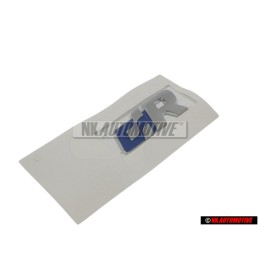 VW Original R LINE Seite Schriftzug Emblem Logo Chrom Blau - 5N0853688 HCE